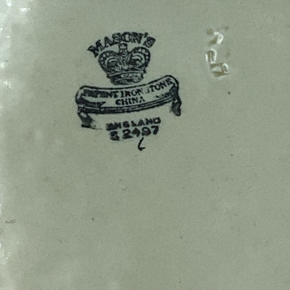 Vintage Masons England  Ironstone Square Platter with Handles - Picture 9 of 9